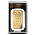 50 Gram Argor Heraeus Gold Bar with Assay