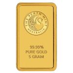 5 Gram Perth Mint Gold Bar with Assay