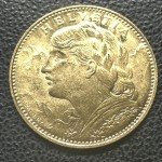 1922 Switzerland 10 Francs Helvetia Gold Coin