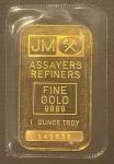 Johnson Matthey 1 oz Gold Bar 999.9 Fine