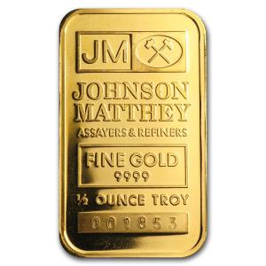 1/2 oz Johnson Matthey Gold Bar - Cortez Mines