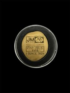 Johnson Matthey 1oz Gold Vintage Pancake Bar