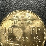 1922 Switzerland 10 Francs Gold Coin - Bern Mint