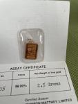 Johnson Matthey 2.5 Gram 24K Gold Bar