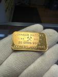Johnson Matthey 20 Gram Gold Bar - Vintage