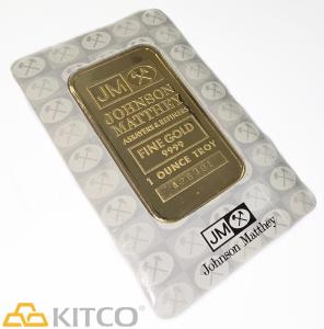 Johnson Matthey 1 oz Fine Gold Mint Bar 9999