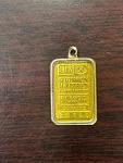 Johnson Matthey 2.5g Gold Bar Pendant