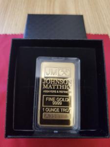 Johnson Matthey 1 Oz Gold Layered Bar Gift Box