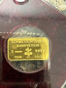 Johnson Matthey Swiss 5 Gram Gold Bar