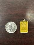 Johnson Matthey 2.5g Gold Bar Pendant