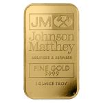 1 oz Johnson Matthey Gold Bar with Assay Card
