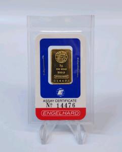 5 Gram 24K Gold Engelhard Bullion Bar