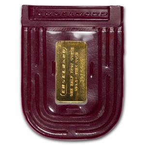 Engelhard 1/2 oz Gold Bar - Frosted Reverse