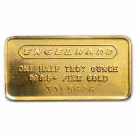 Engelhard 1/2 oz Gold Bar - Frosted Reverse