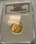 1896 Swiss Gold 20 Franc Coin NGC MS 62