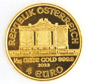 2023 Austrian Philharmonic 1/25 oz Gold Coin