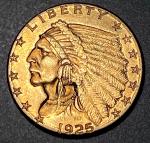 1925 D $2.50 Indian Head Gold Coin