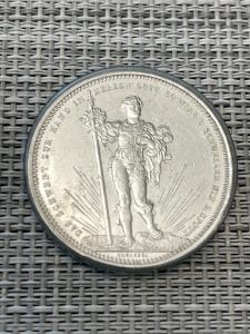 1879 Switzerland 5 Francs Shooting Thaler Coin