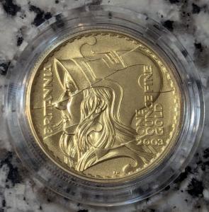 2003 1 oz Gold Britannia Proof Coin