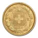 Swiss 20 Francs Gold Coin - Crowned Head