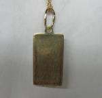 14K Solid Gold .585 Ingot Pendant 0.50g