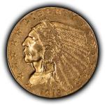 1913 Indian Head Gold Quarter Eagle G$2.50 Coin