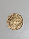 1935-B Swiss Helvetia Gold 20 Franc Coin with Booklet