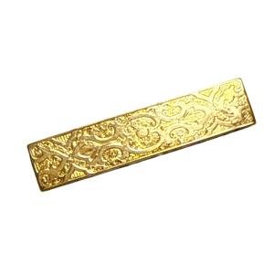 Floral Engraved Antique Gold Bar Ingot