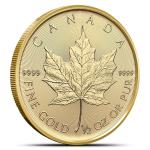 2025 Canadian Gold Maple Leaf Coin - 1/2 oz