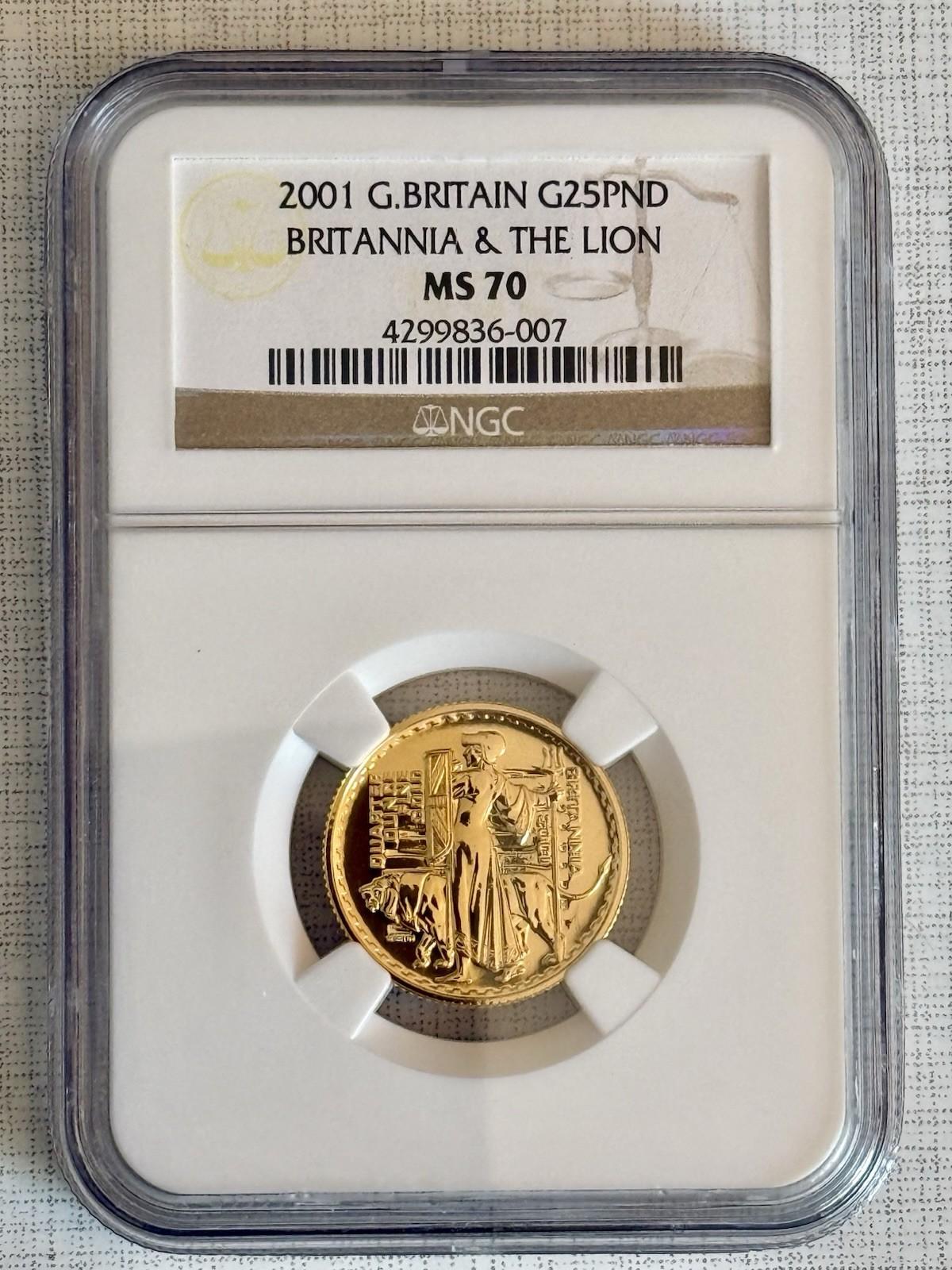 2001 Great Britain Britannia 25 Pounds Gold Coin