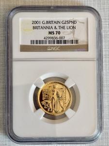 2001 Great Britain Britannia 25 Pounds Gold Coin