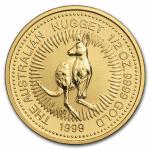 1999 Australia Gold Kangaroo 1/2 oz Coin
