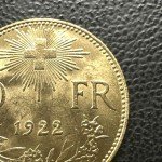 1922 Switzerland 10 Francs Helvetia Gold Coin