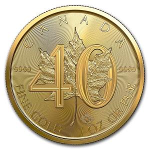 2019 Canada 1 oz Gold Maple Leaf Coin 40th