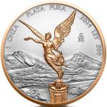 2024 Mexico Libertad Red Gold Coin 1 oz Silver