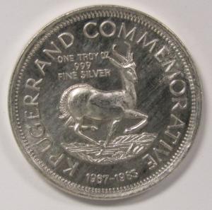 1983 1oz .999 Fine Silver Krugerrand Coin