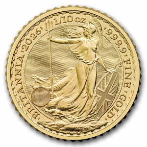 2026 Gold Britannia 1/10 oz Coin