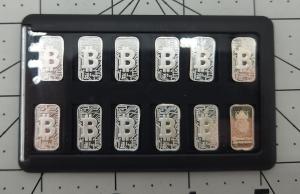 1g Bitcoin Silver Ingots with Display Holder