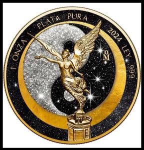 2024 Mexico Libertad Sun & Moon Silver Coin