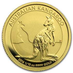 2016 Australia 1/10 oz Gold Kangaroo Coin