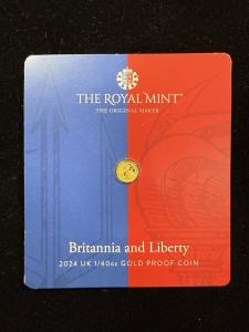 2024 Gold Britannia & Liberty Proof Coin 1/40oz