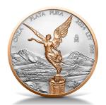 2024 Mexico Libertad Red Gold 1oz Silver Coin