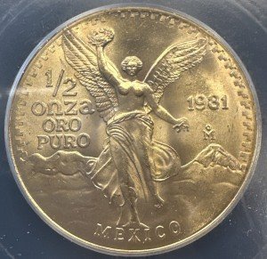 1981 Mo Mexico 1/2 Oz Gold Libertad Coin