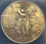 1981 Mo Mexico 1/2 Oz Gold Libertad Coin