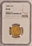 1868-S $5 Liberty Gold Half-Eagle Coin