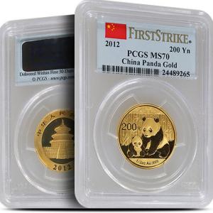 1/2 oz Chinese Gold Panda Coin MS70