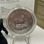2017 1 OZ South Africa Krugerrand Silver Coin