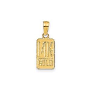 14k Yellow Gold Ingot Pendant Necklace for All