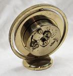 Mid-Century Brass Swiss Desk Clock