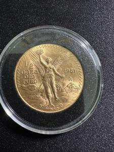 1981 Onza-Libertad 1/2 oz Gold Coin 999